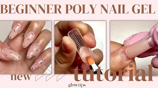 💅BEGINNER POLY NAIL GEL TUTORIAL: How To Do Nail Extensions Using GLOWTIPS Poly Nail Gel
