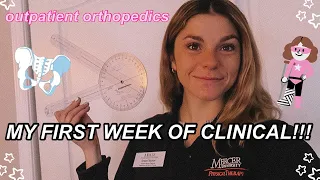 Week in the life of a physical therapy student | first week of my full-time clinical!