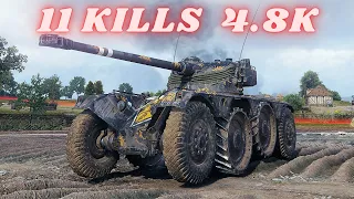 Panhard EBR 75 (FL 10) 11 Frags 4.8K Damage  World of Tanks , WoT Replays tank game