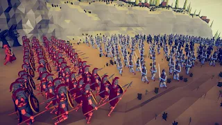 300x SPARTANS DEFEND AGAINST HUGE PERSIAN ARMY - Totally Accurate Battle Simulator TABS