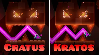 (Demon Showcases) Cratus & Kratos by trideapthbear + Cratus vs Kratos Comparison - Geometry Dash