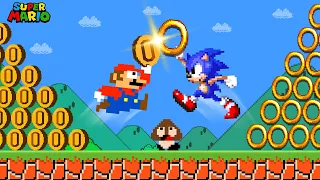 What if Mario vs Sonic's Coin War in Super Mario Bros??? | Game Animation