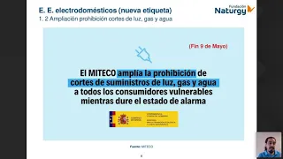 Webinar #EscueladeEnergía sobre Eficiencia energética de los electrodomésticos (nuevas etiquetas)