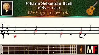 Bach BWV 934 1 Prelude