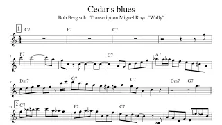 Bob Berg transcription Cedar's Blues