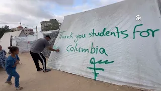 "Thank you students in solidarity with Gaza"