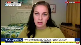 Lauren Nicklinson discusses assisted dying laws on Sky News