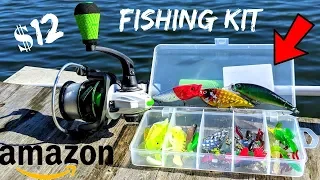 CHEAP Amazon Fishing Kit CHALLENGE!!! (TRESPASSING???)