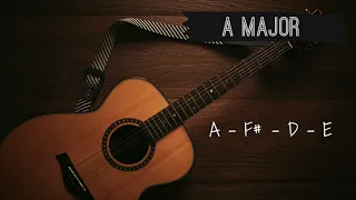 A Major - Backing Track - 85BPM (12 String Acoustic)