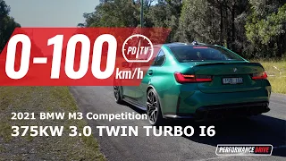 2021 BMW M3 Competition 0-100km/h & engine sound