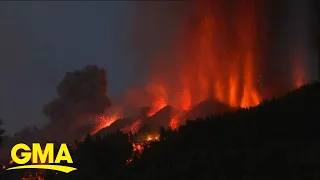 Volcano eruption destroys over 100 homes in Canary Islands