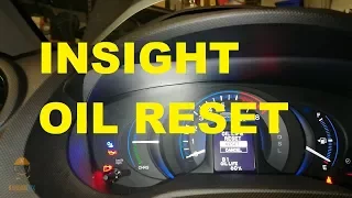 Honda Insight Oil Reset Service and Insight 2 Maintenance Light Reset 2010-14