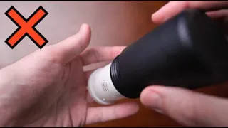 The wrong way to use a deodorant refill