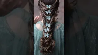 party hairs style's 2023 😍 #shorts #youtubeshort #short #hairstyle #butterfly
