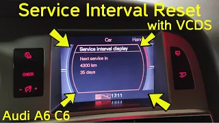 Step by Step Guide on how to Reset the Service Interval Reminder on an Audi A6 C6 4F (2004-2011)