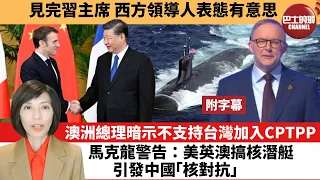 (附字幕) 李彤「外交短評」見完習主席，西方領導人表態有意思。澳洲總理暗示不支持台灣加入CPTPP，馬克龍警告：美英澳搞核潛艇，引發中國「核對抗」。  22年11月19日