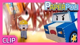 Watch out! The huge structure Attackin!! | Paper POLI [PETOZ] | Robocar Poli Special