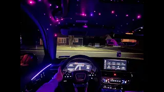 2023 Audi S4 POV - Night Drive - Lowered