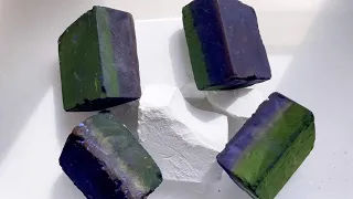 ASMR gym chalk // fresh and FULLY SATURATED, SUPER PIGMENTED half'n'half dyed blocks