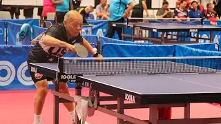 2018 World Veteran Championships Table Tennis - Singles Quarterfinals - Table 8