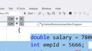 How to Comment Code Block in Visual Studio