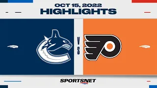 NHL Highlights | Canucks vs. Flyers - October 15, 2022