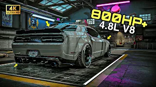 800HP+ Dodge Challenger SRT8 Customization - NFS Heat | Gameplay 4K