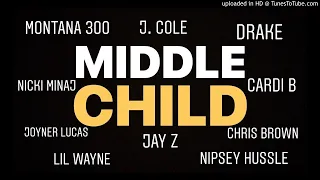 Middle Child Remix(JCole, Montana 300,Drake,Nip Hussle, CardiB, C. Brown, J.Lucas,JayZ, Nicki Minaj)