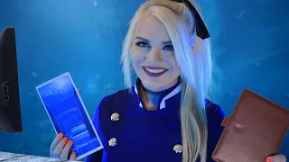 [ASMR] Underwater Luxury Hotel Check-In Roleplay | Personal Attention, Typing, and Writing Sounds