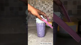 The Grimace Shake recipe at home #asmrvideo #milkshake #naildesigns #asmr #mcdonalds #grimaceshake