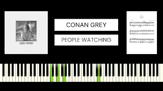 Conan Gray - People Watching (BEST PIANO TUTORIAL & COVER)