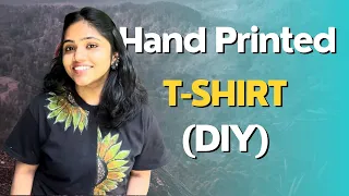 Hand Printed T-Shirt (DIY) #lifestylevlog #diycrafts #usa