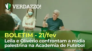 Boletim - Leila e Olivério confrontam a mídia palestrina na Academia de Futebol