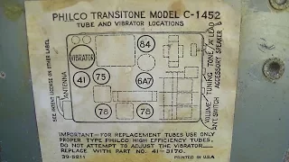 Philco Transitone C 1452 AM Car Radio