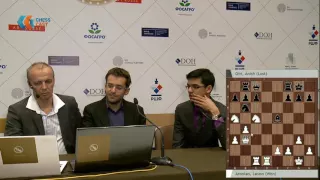 Levon Aronian and Anish Giri about their game in round 6. Mikhail Tal Memorial 2016