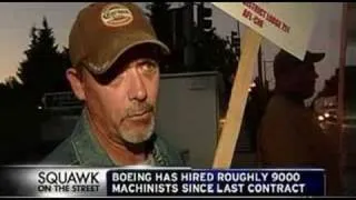 CNBC news: Boeing machinists Strike 09/08/08