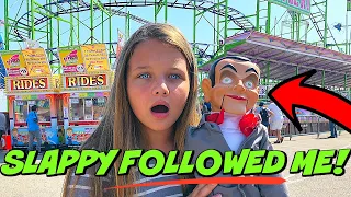 Slappy Follows Us To The Fair Amusement PARK! Slappy Is Back! ESCAPE SLAPPY The Dummy!