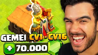 GEMEI DO CV1 ATÉ CV16 EM UM VÍDEO!! CLASH OF CLANS