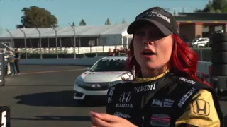 James Hinchcliffe takes Dancing with Stars Partner Sharna Burgess for a ride