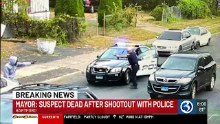 Suspect dead after shootout with Hartford police officer