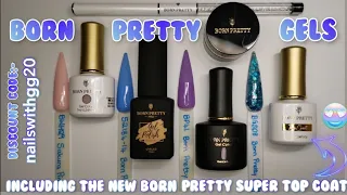 Swatching Born Pretty gel polishes | Including the Born Pretty super top coat & glitter sequin gel 😍