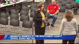 Dramatic moments at the Montgomery County school board meeting