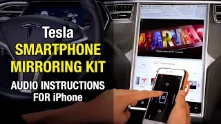 Tesla Smartphone Mirroring Kit [Audio Instructions for iPhone User]  Youtube Netflix