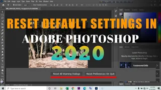 How To Reset Default Settings In Adobe Photoshop 2020 || Just 51 second||