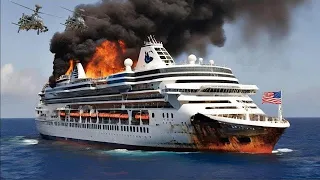 Iranian and Houthi Ka-52s destroy and sink a US cruise ship passing through the Red Sea.