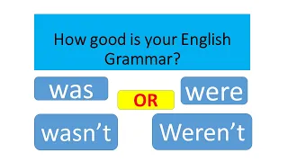 Basic English Grammar Quiz: was, were, wasn't and weren't | With Andrew