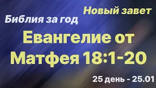 Библия за год |  день 25 | Евангелие от Матфея 18:1-20 | план чтения Библии 2022