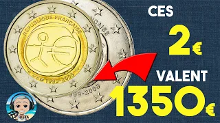 L'EURO LE PLUS CHER ET LE PLUS RARE FRANCAIS 1350€ POUR 2€ ! TOUS LES EURO LES PLUS RENTABLES FRANCE
