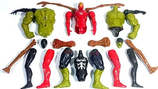 Merakit Mainan ironman vs Hulk Smash vs Siren Head vs Miles Morales Avengers Superhero Toys