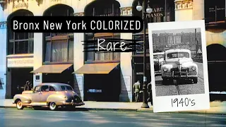 New York Bronx 1940s in COLOR w/SOUND 60fps